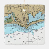 Weekapaug RI Chart Keramikornament (Rückseite)