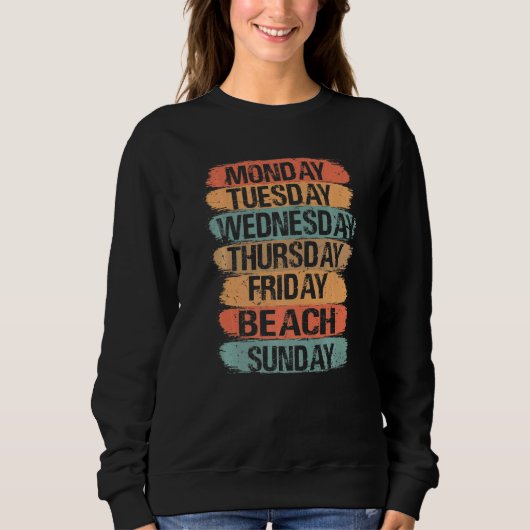 Weekdays Work Monday Wednesday Friday Saturday Bea Sweatshirt (Vorderseite)