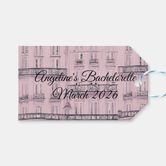 Weekend a Paris Geschenkanhänger (Vorderseite (Horizontal))