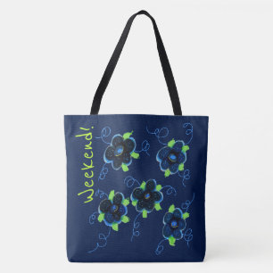 Weekend Blue Floral Bag Tasche