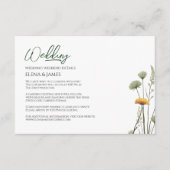 Weekend Details Wildblume Budget Micro Wedding Begleitkarte (Vorderseite)