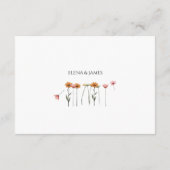 Weekend Details Wildblume Budget Micro Wedding Begleitkarte (Rückseite)