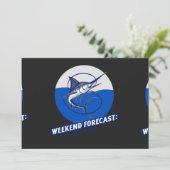 Weekend Forecast 100% Chance Dankeskarte (Stehend Vorderseite)