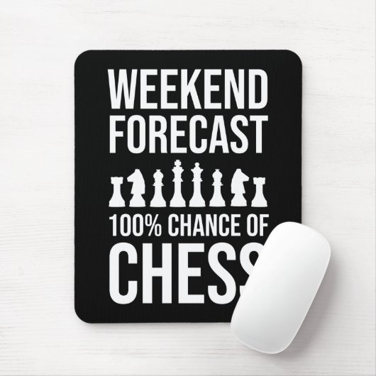 Weekend Forecast - 100% Chance of Chess Mousepad (Mit Mouse)