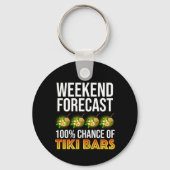 Weekend Forecast - 100% Chance of Tiki Bars Schlüsselanhänger (Rückseite)