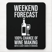 Weekend Forecast - 100% Chance of Wine Making Mousepad (Vorne)