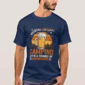Weekend Forecast Camping And Drinking T-Shirt (Vorderseite)