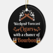 Weekend Forecast Cigars und Bourbon Scott Keramik Ornament (Links)