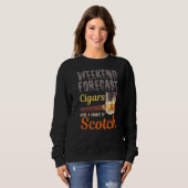 Weekend Forecast Cigars und Scotkey Whiskey Bourbo Sweatshirt (Vorne ganz)