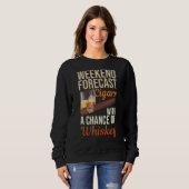 Weekend Forecast Cigars und Whiskey Scotch Bourbon Sweatshirt (Vorne ganz)
