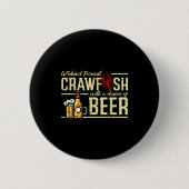 Weekend Forecast Crawfish Beer Funny Crayfish Dad Button (Vorderseite)