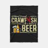 Weekend Forecast Crawfish Beer Funny Crayfish Dad Fleecedecke (Vorderseite)