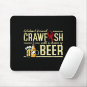 Weekend Forecast Crawfish Beer Funny Crayfish Dad Mousepad (Mit Mouse)