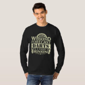 Weekend Forecast Darts Drinking  Dart Player T-Shirt (Vorne ganz)