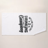 Weekend Forecast Drinking With Chance of Camping" Badehandtuch (Badehandtuch)