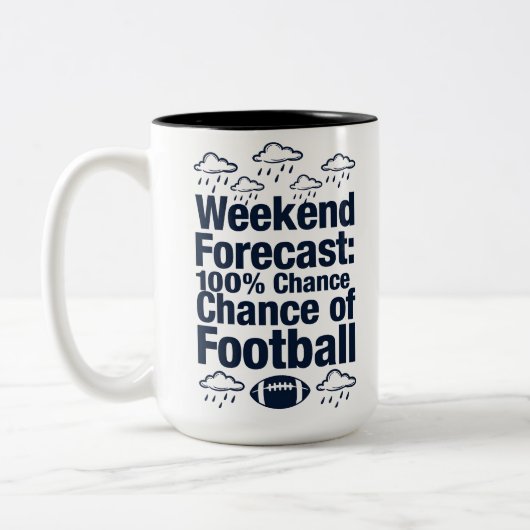 Weekend Forecast: Football Zweifarbige Tasse (Links)