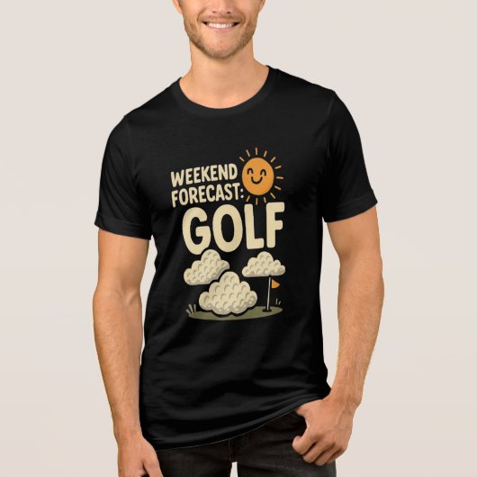 WEEKEND FORECAST: GOLF HUMOR COLLECTION Tri-Blend SHIRT (Vorderseite)