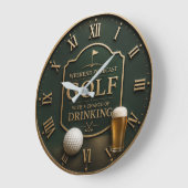 Weekend Forecast Golf with a Chance of Drinking Große Wanduhr (Winkel)