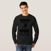 Weekend Forecast Rugby With No Chance Funny Men Ga T-Shirt (Vorne ganz)