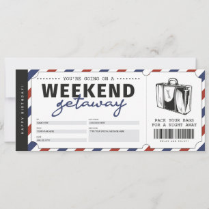 Weekend Gabe Ticket Voucher Einladung