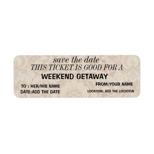 Weekend Getaway-Geschenk (Vorne)