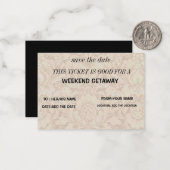 Weekend Getaway-Geschenk Mitteilungskarte (Vorderseite/Rückseite Beispiel)