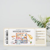Weekend Getaway Voucher Einladung (Stehend Vorderseite)