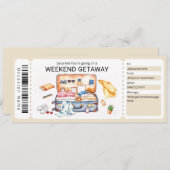 Weekend Getaway Voucher Einladung (Vorne/Hinten)