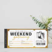 Weekend Gold Geschenkgutschein für Reisen (Stehend Vorderseite)