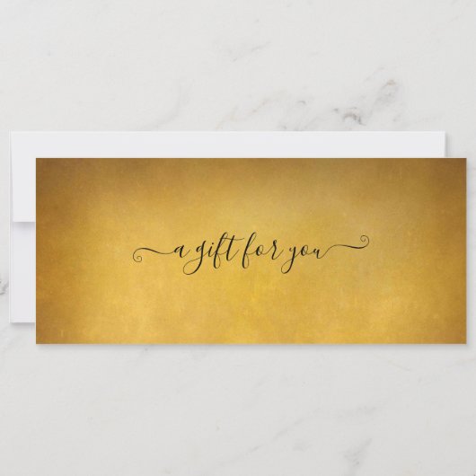 Weekend Gold Geschenkgutschein für Reisen Einladung (Rückseite)