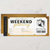 Weekend Gold Geschenkgutschein für Reisen Einladung (Vorne/Hinten)