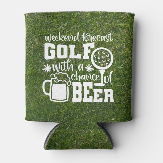Weekend Golf Forecast Typografie Dosenkühler (Vorderseite)