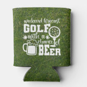 Weekend Golf Forecast Typografie Dosenkühler (Rückseite)
