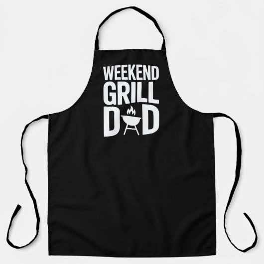 Weekend Grill Dad Funny BBQ Schürze (Vorderseite)
