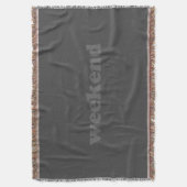 Weekend Holzkohle grau moderne Typografie Spaß coo Decke (Vorderseite Vertikal)