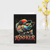 Weekend Hookerr Funny Fish Vater Liebe Fischerei V Karte (Gelbe Blume)