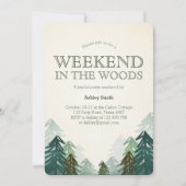 Weekend im Woods Junggeselinnen-Abschied Abenteuer Einladung (Vorderseite)
