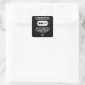 Weekend Mode Activated Shirt – Funny Relax Design Quadratischer Aufkleber (Tasche)