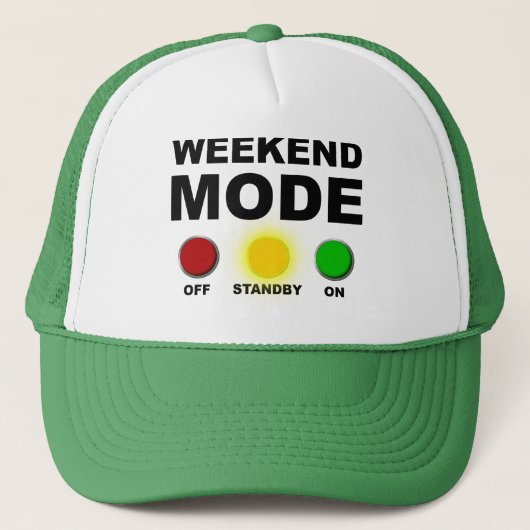 Weekend Mode Funny Ball Cap Hat Party Truckerkappe (Vorderseite)