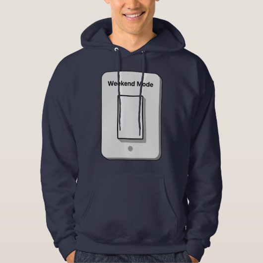 Weekend Mode Toggle Minimal UI Design Hoodie (Vorderseite)