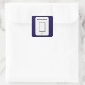 Weekend Mode Toggle Minimal UI Design  Quadratischer Aufkleber (Tasche)