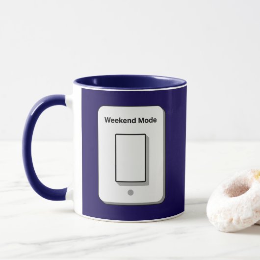 Weekend Mode Toggle Minimal UI Design Tasse (Mit Donut)