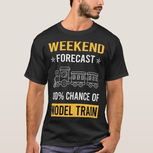 Weekend Modellbahn Eisenbahn T-Shirt (Vorderseite)
