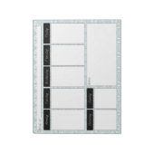 Weekend Muster Editor für blaues und schwarzes Dam Notizblock (Rotiert)