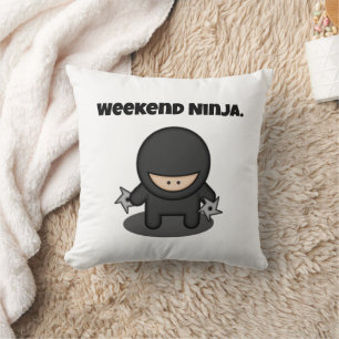 Weekend Ninja Funny Niedlich Japan Cartoon Kissen
