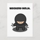 Weekend Ninja Funny Niedlich Japan Cartoon Postkarte (Vorderseite)