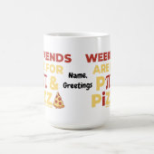 Weekend Pi Day & Pizza Party Math Lover Foodie Fun Kaffeetasse (Mittel)