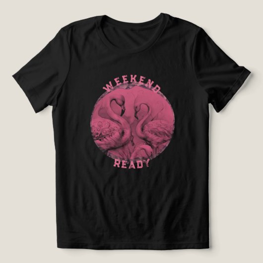 Weekend Pink Graphic T - Shirt Tri-Blend Shirt (Design Vorderseite)