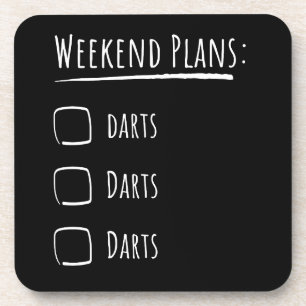 Weekend Plans Darts Getränkeuntersetzer