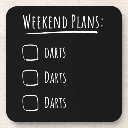 Weekend Plans Darts Getränkeuntersetzer (Vorderseite)